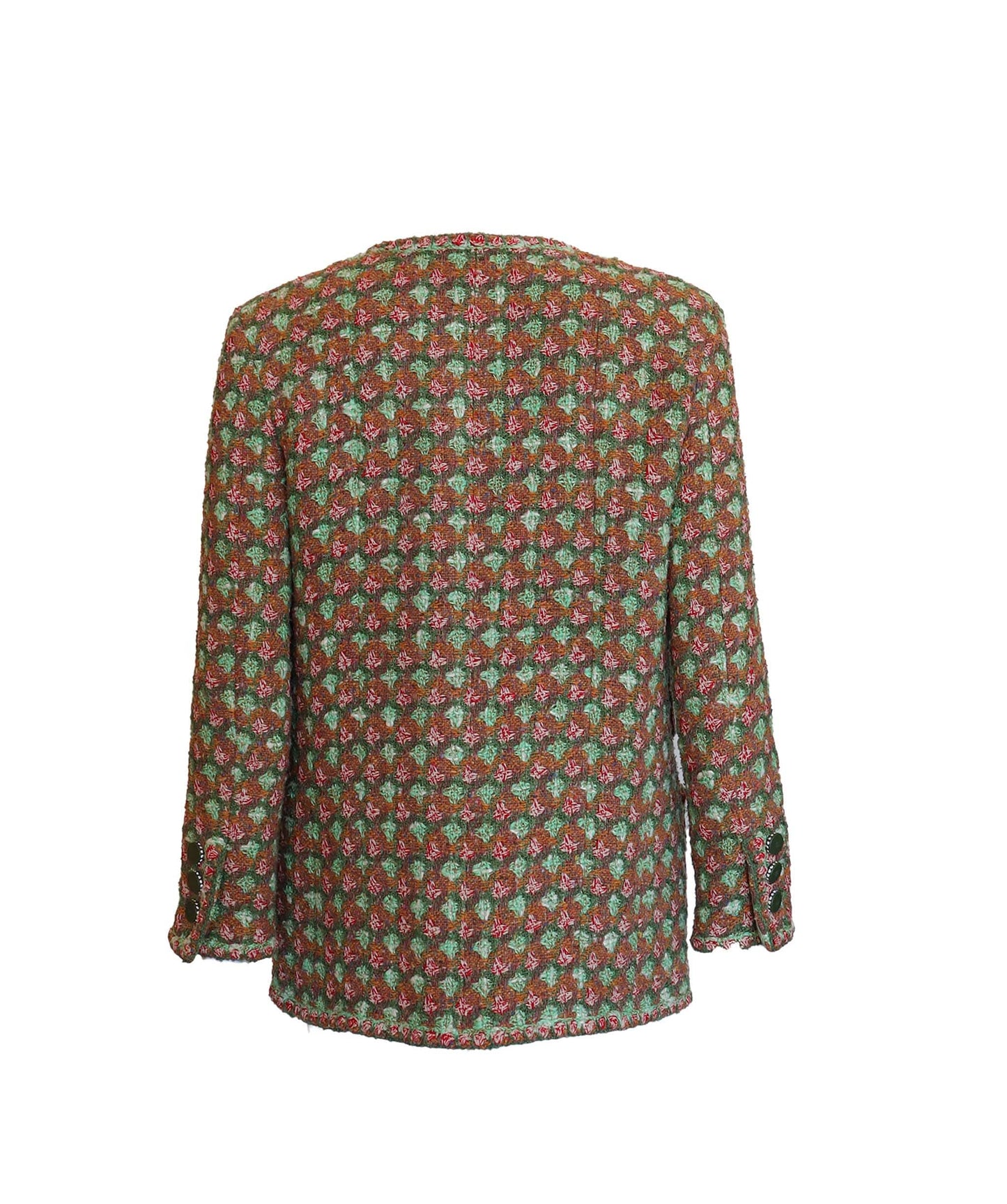 CHANEL 2002 Mint Green Pink LESAGE Tweed Jacket DXBS2946
