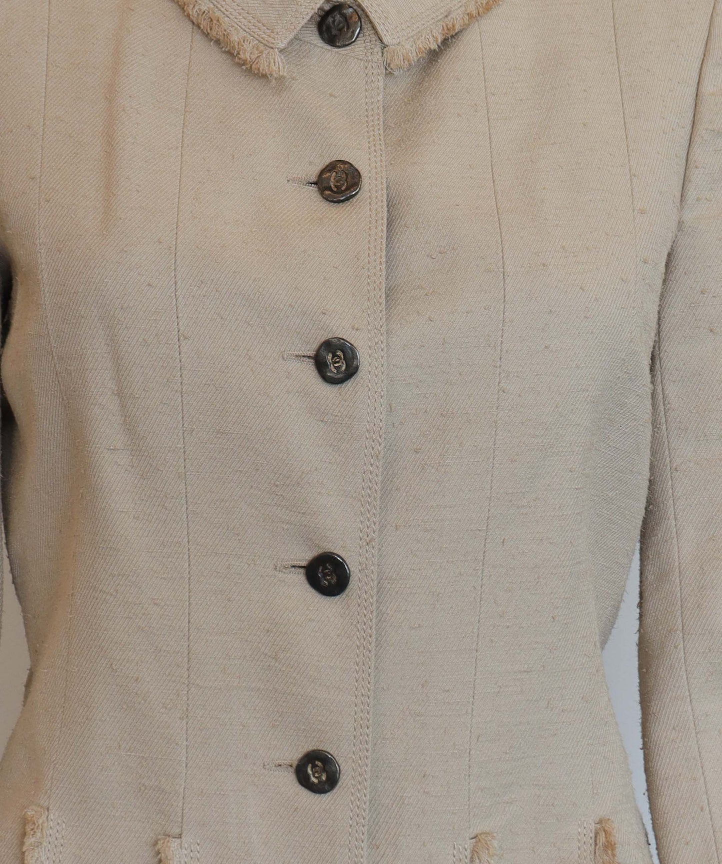 CHANEL 2006 Beige SILK Jacket DXBS2945