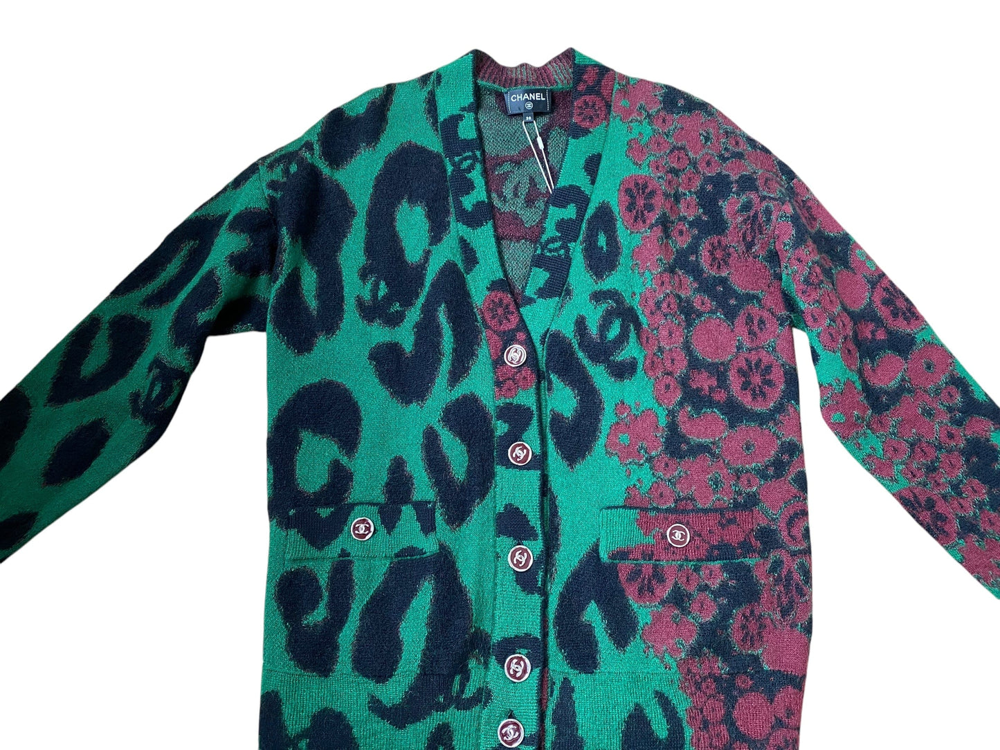 Chanel 2023 Leopard print Mohair Cardigan UKL1495