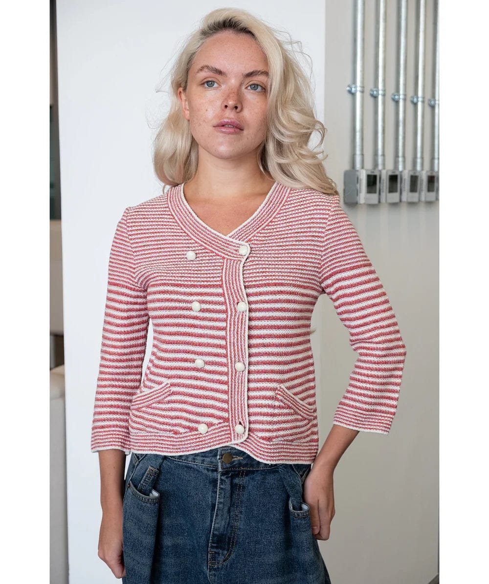 Chanel Red & White Blazer RJC4511