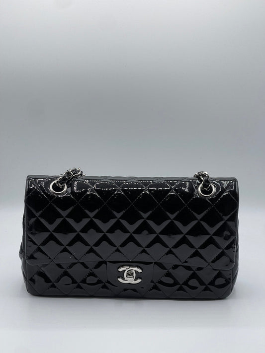 Chanel - Sac 11.12 Timeless verni noir