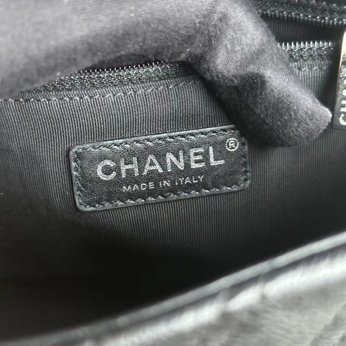 Chanel Seasonal Flap - Studded 25CM Chevron Calfskin Black Silver Hardware Series 24