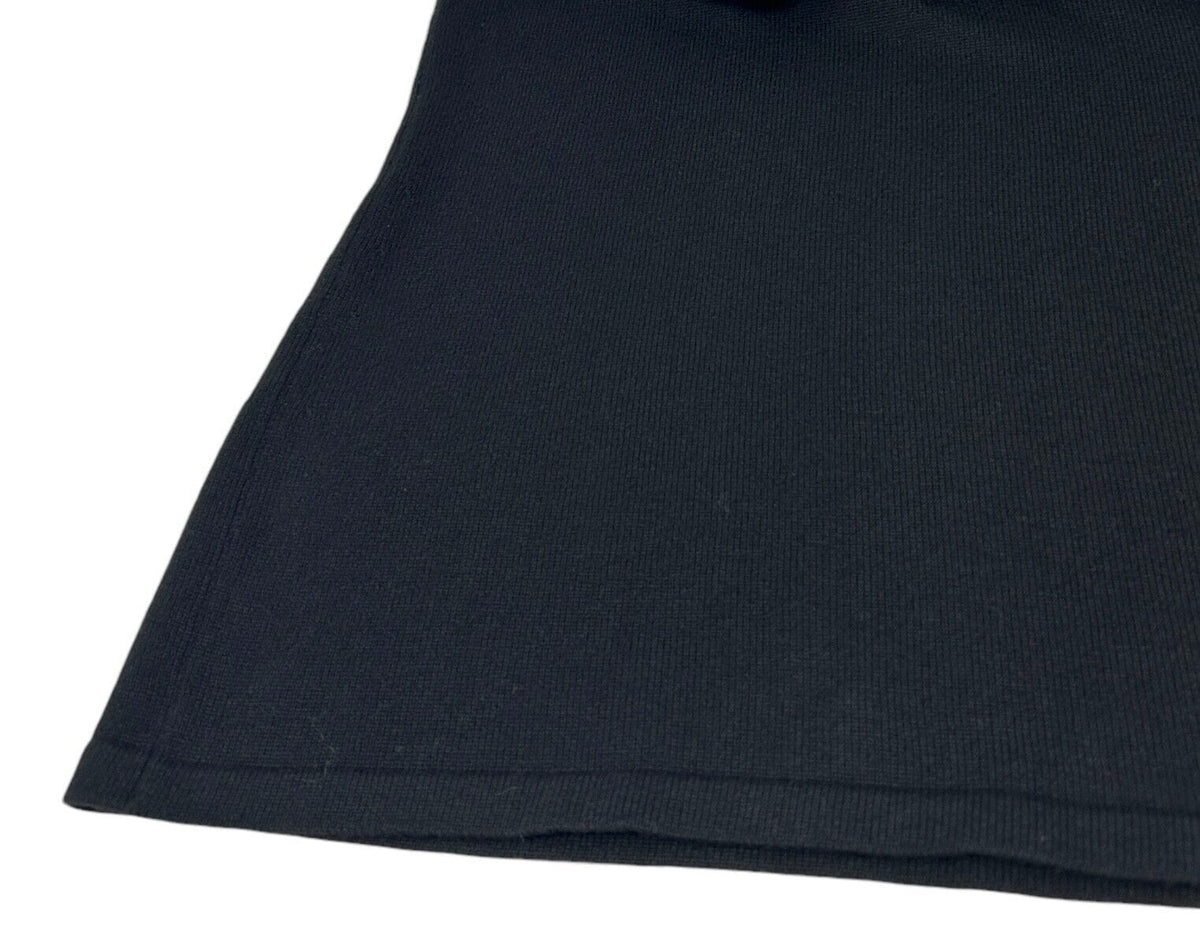 CHANEL Vintage P42169 CC Mark Logo Sweater Top #40 Black Wool Turtleneck