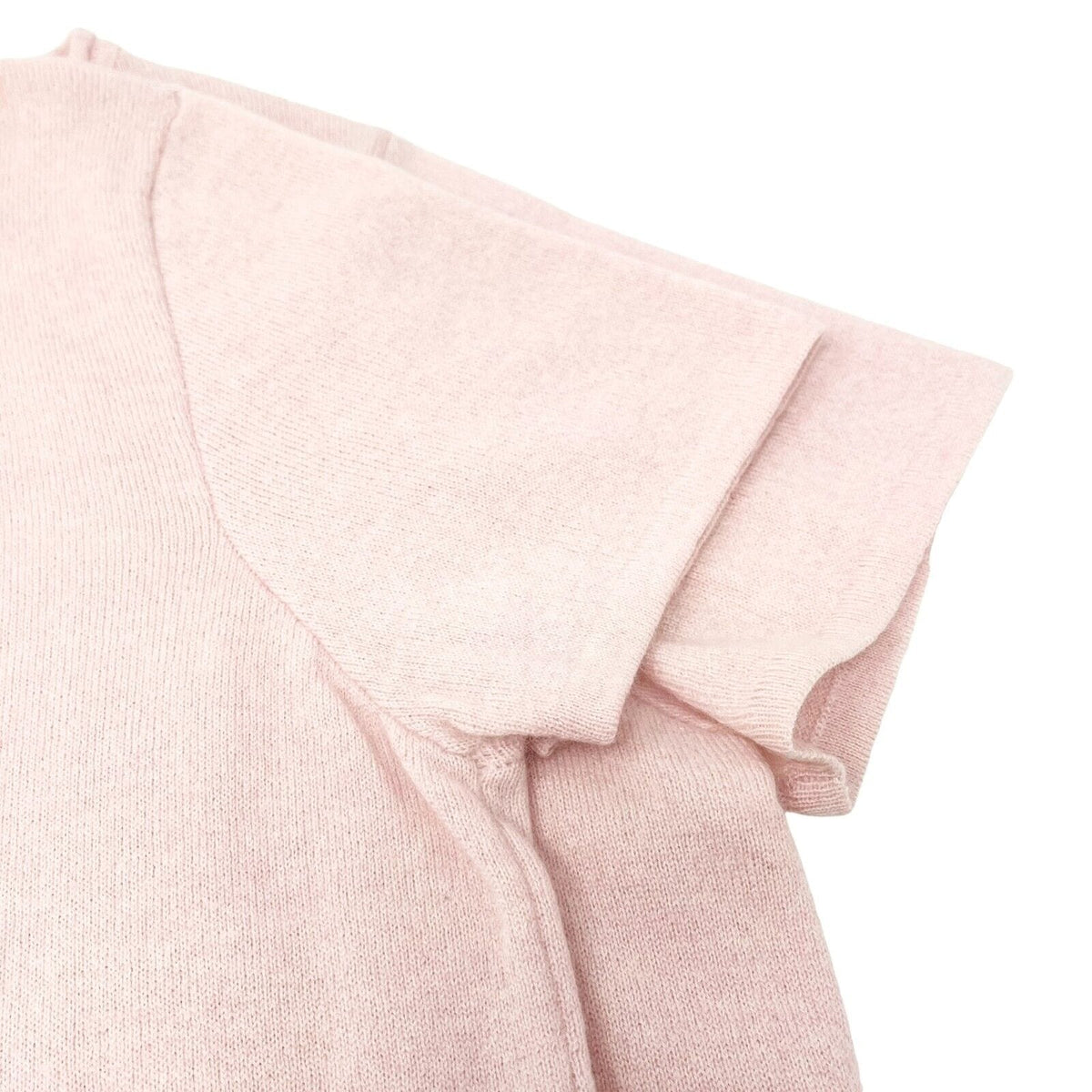 CHANEL Vintage 09C Miami CC Mark Logo Knit Sweater Top #42 Cashmere Pink