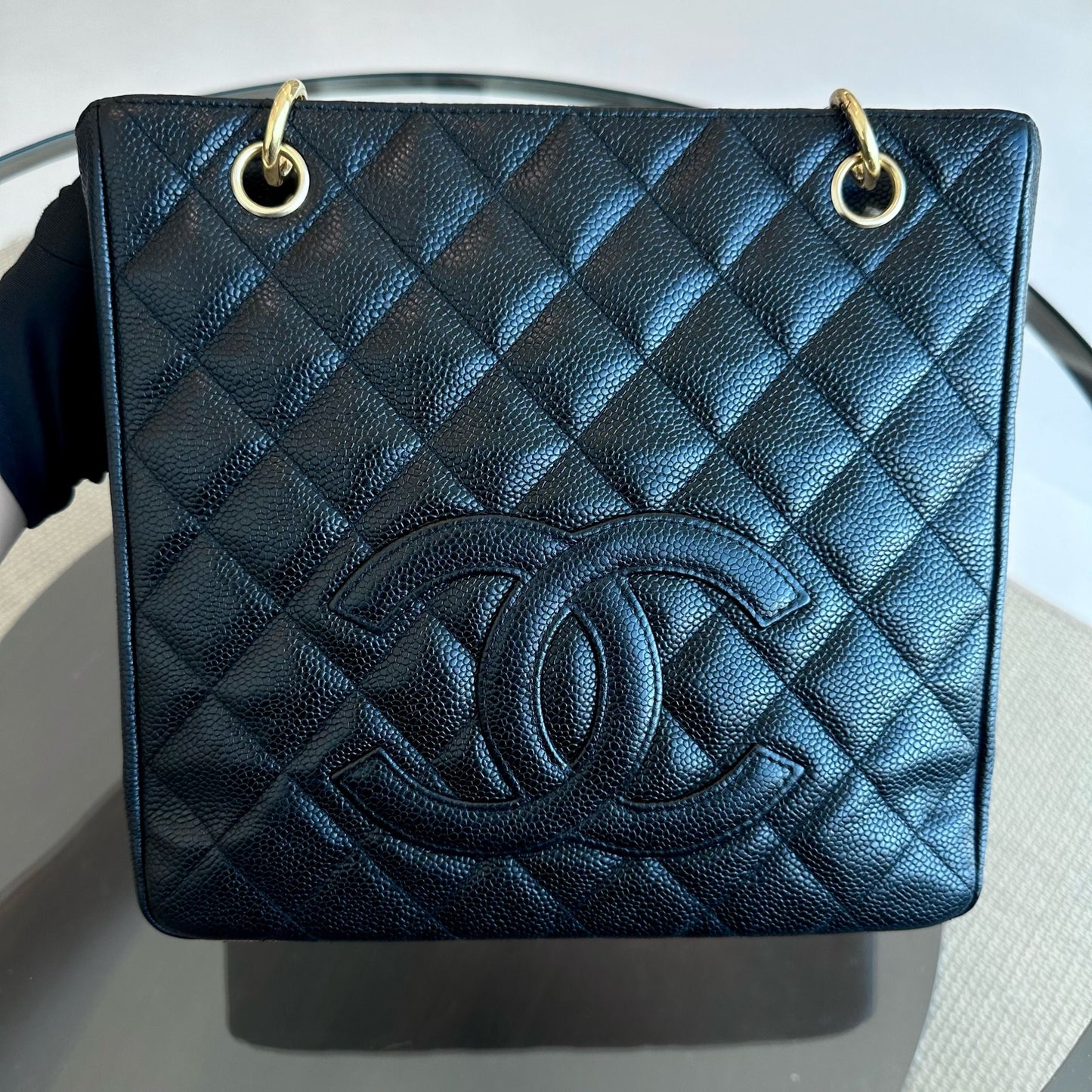 Caviar PST Petite Shopping Tote Black GHW No 11