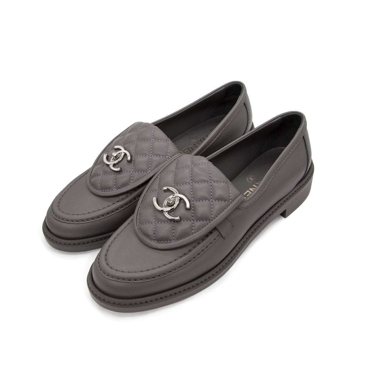CC Quilted Leather Loafers