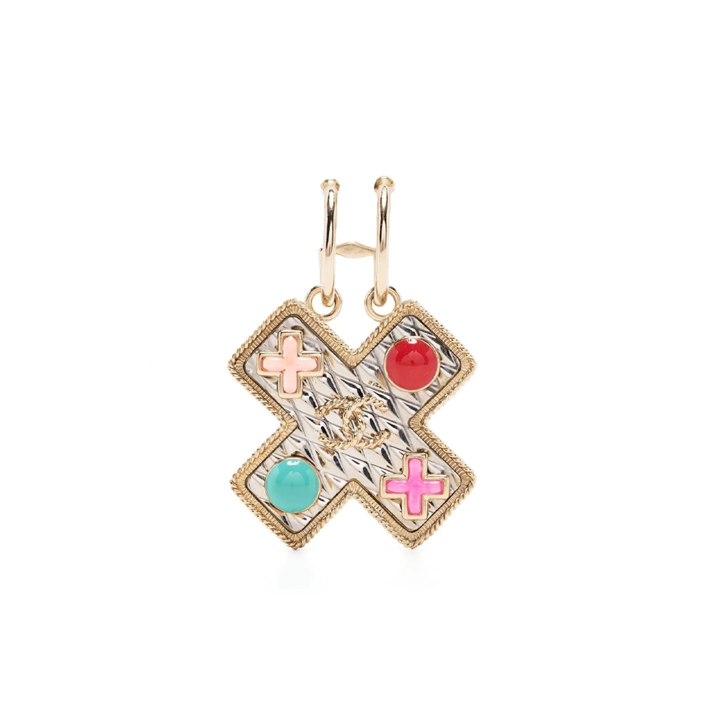 Top Quality Chanel Cross Mono-clip Logo Clip-on Earrings