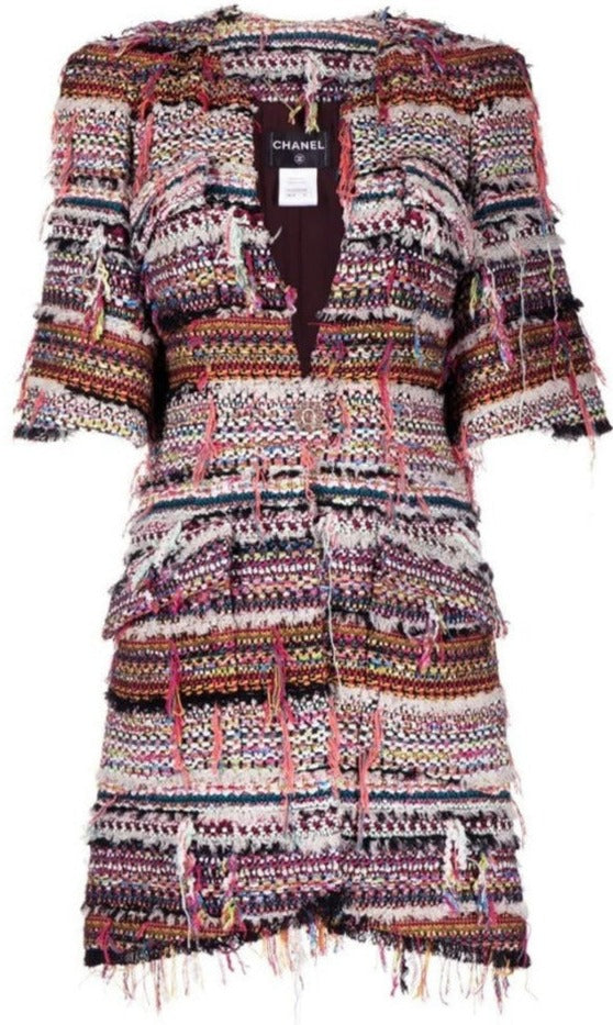Frayed Tweed Coat