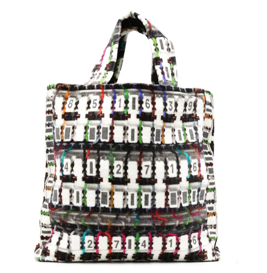 Geometric Print Large Beach Tote