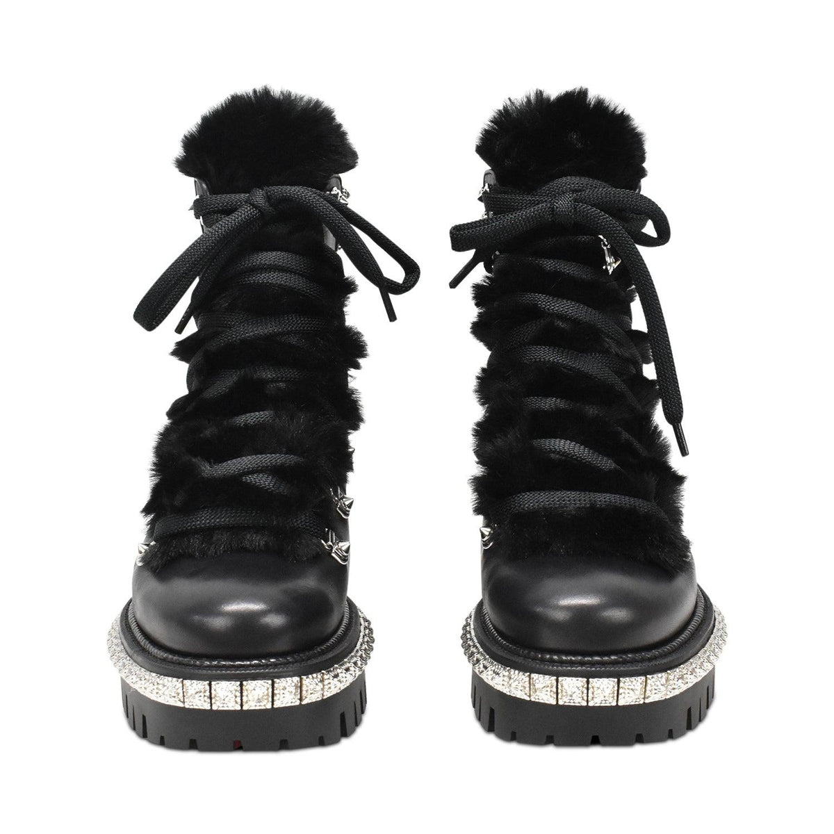 Christian Louboutin 'Yetti Donna Fur Spike' Boots - Women's 37