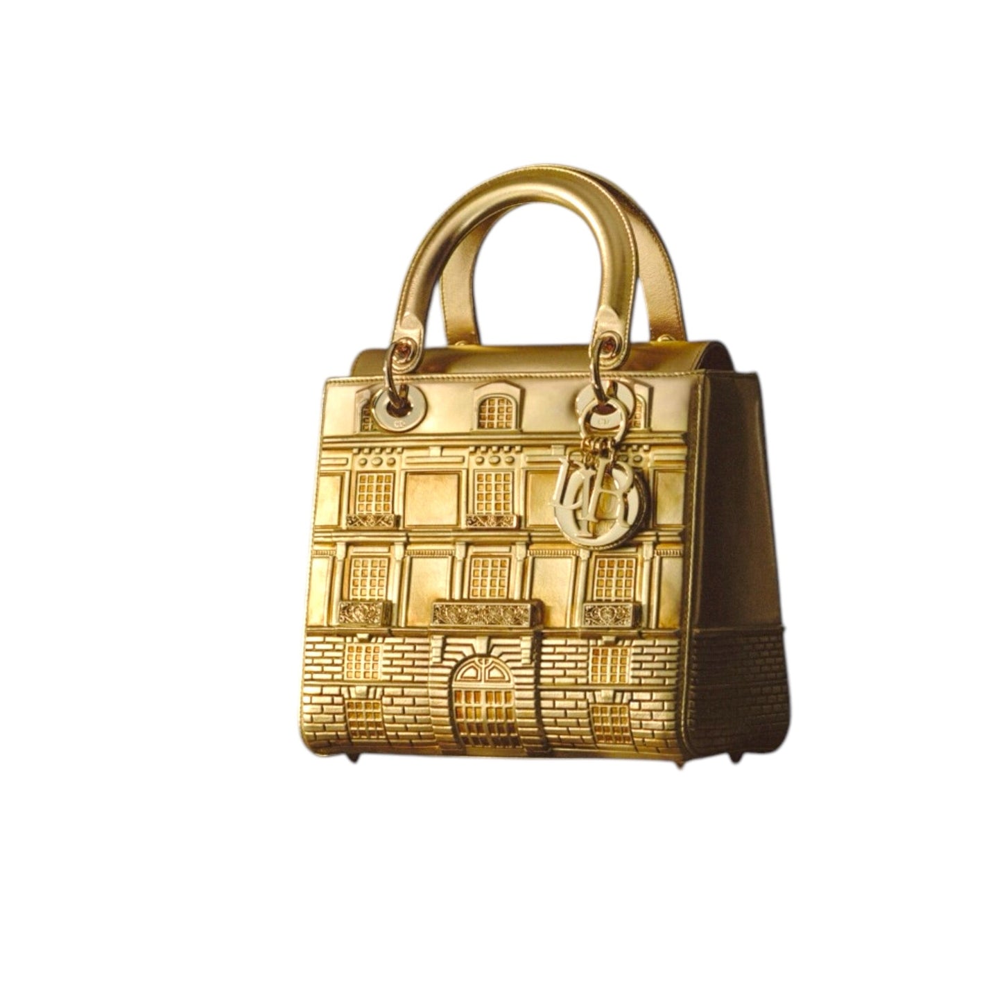 Christian Dior Lady Dior Art Limited Edition Gold Handbag