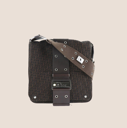 CHRISTIAN DIOR 2005 BROWN DIORISSIMO STREET CHIC CROSSBODY BAG