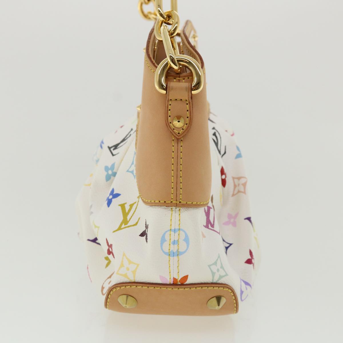 LOUIS VUITTON Multicolor Chain Judy PM Shoulder Bag White M40257 LV Auth cl213