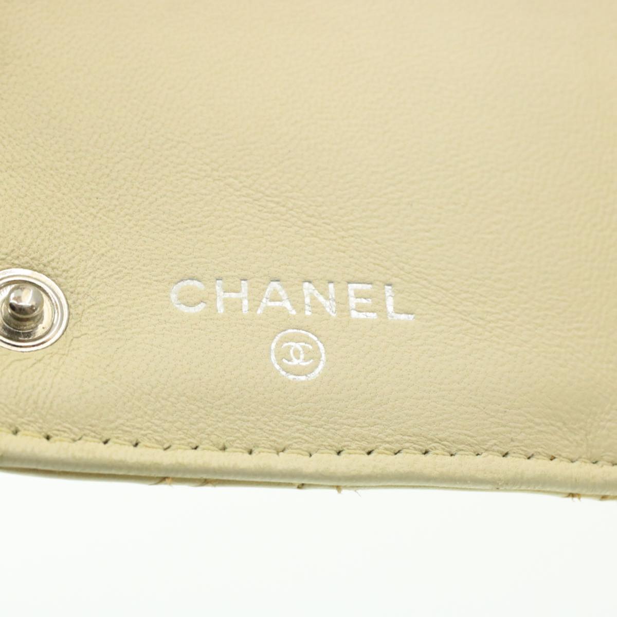 Top Quality Chanel Matelasse Zippy Long Wallet Beige CC Auth cr619