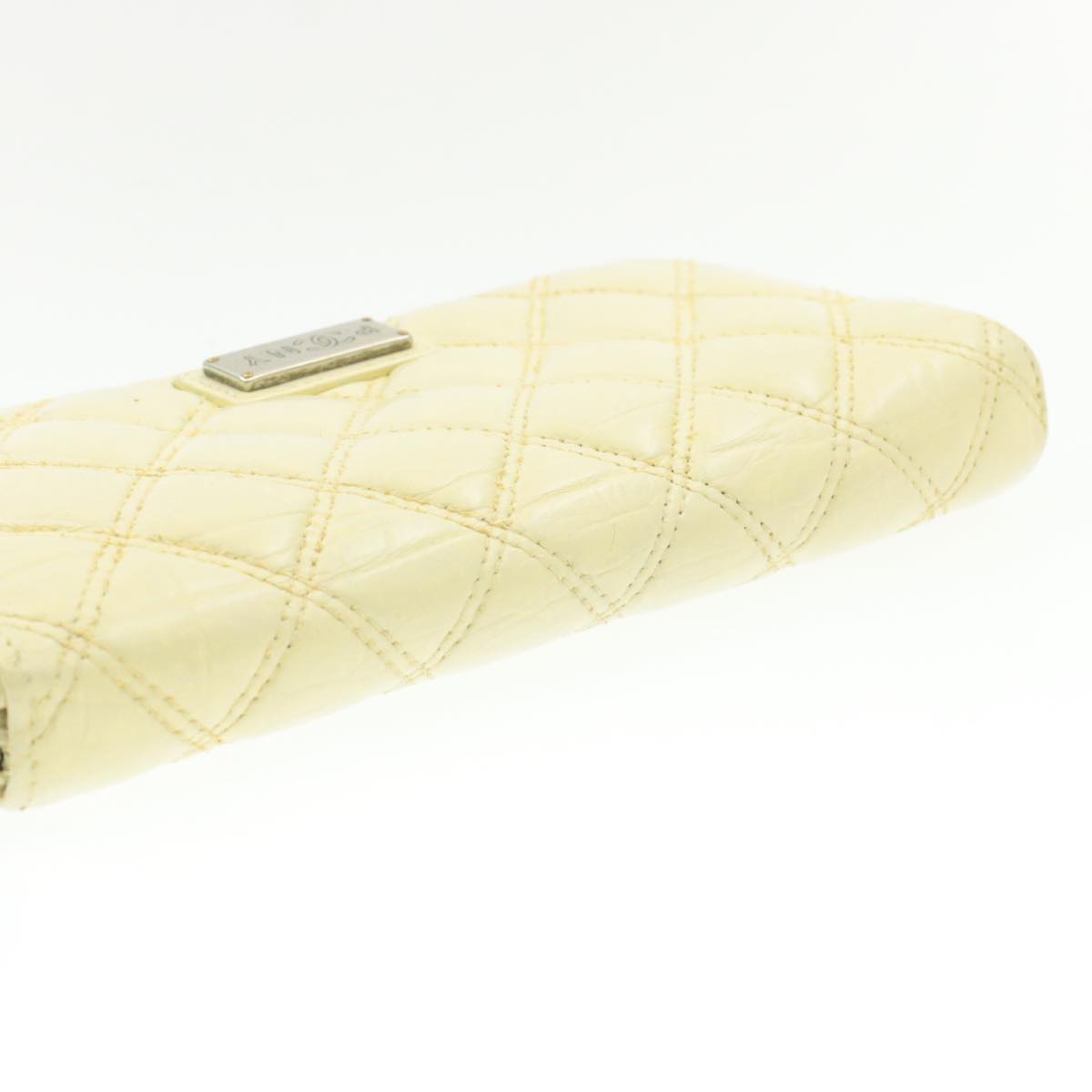 Top Quality Chanel Matelasse Zippy Long Wallet Beige CC Auth cr619