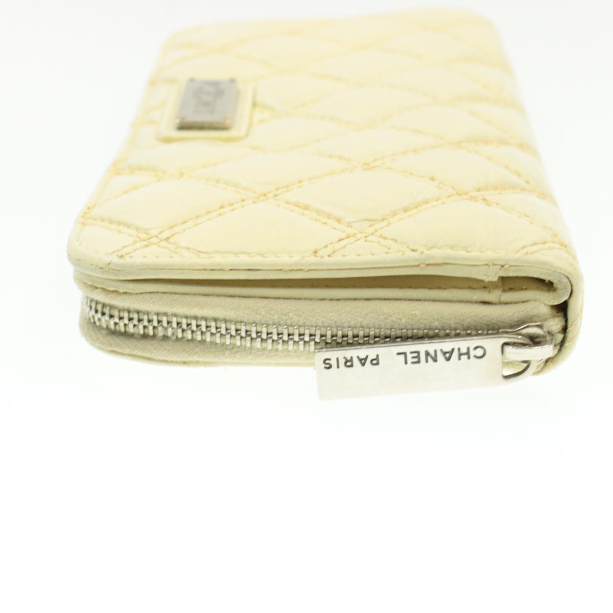 Top Quality Chanel Matelasse Zippy Long Wallet Beige CC Auth cr619