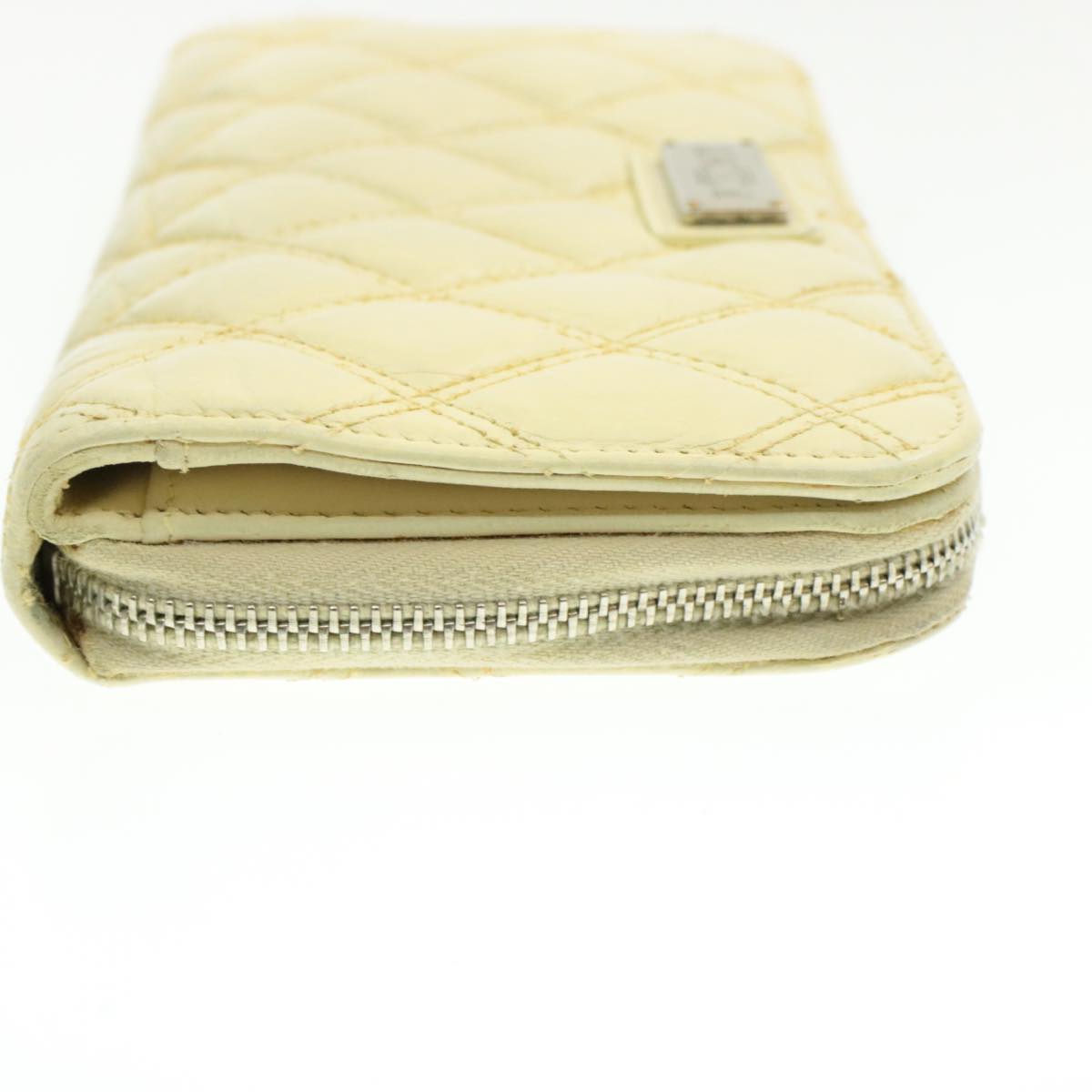 Top Quality Chanel Matelasse Zippy Long Wallet Beige CC Auth cr619
