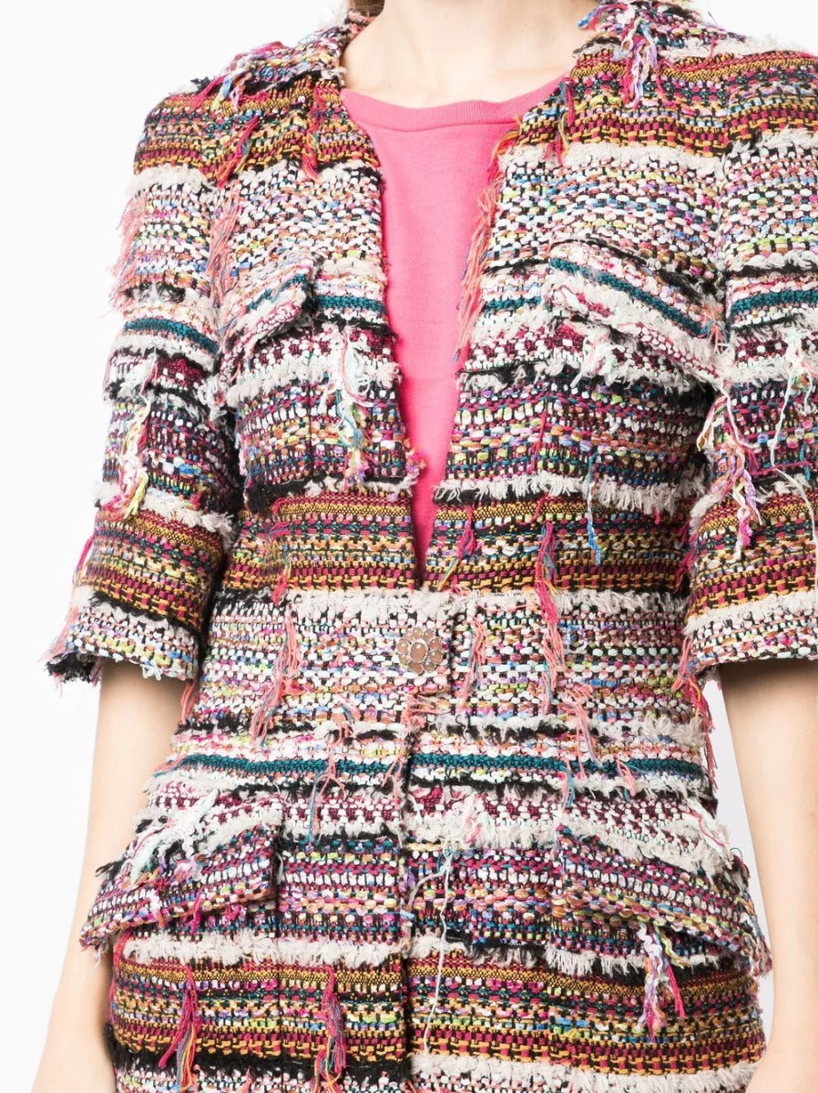 Frayed Tweed Coat