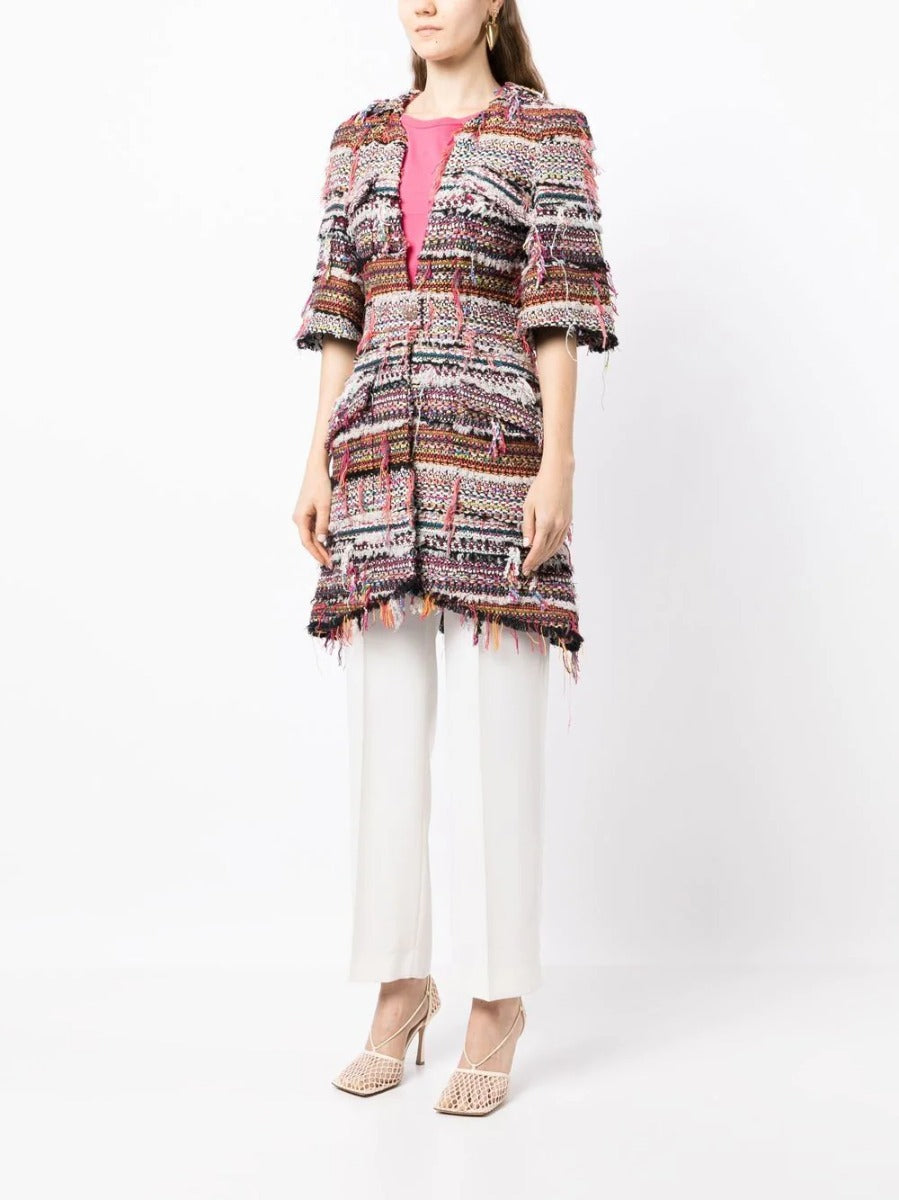 Frayed Tweed Coat