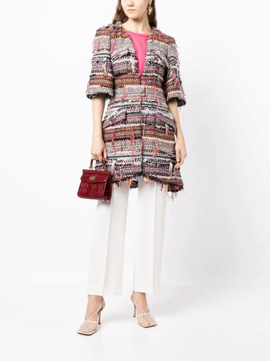 Frayed Tweed Coat