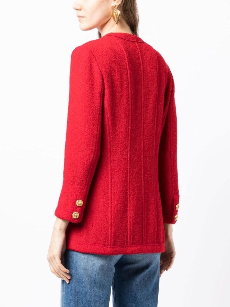 Red Round-Neck Jacket