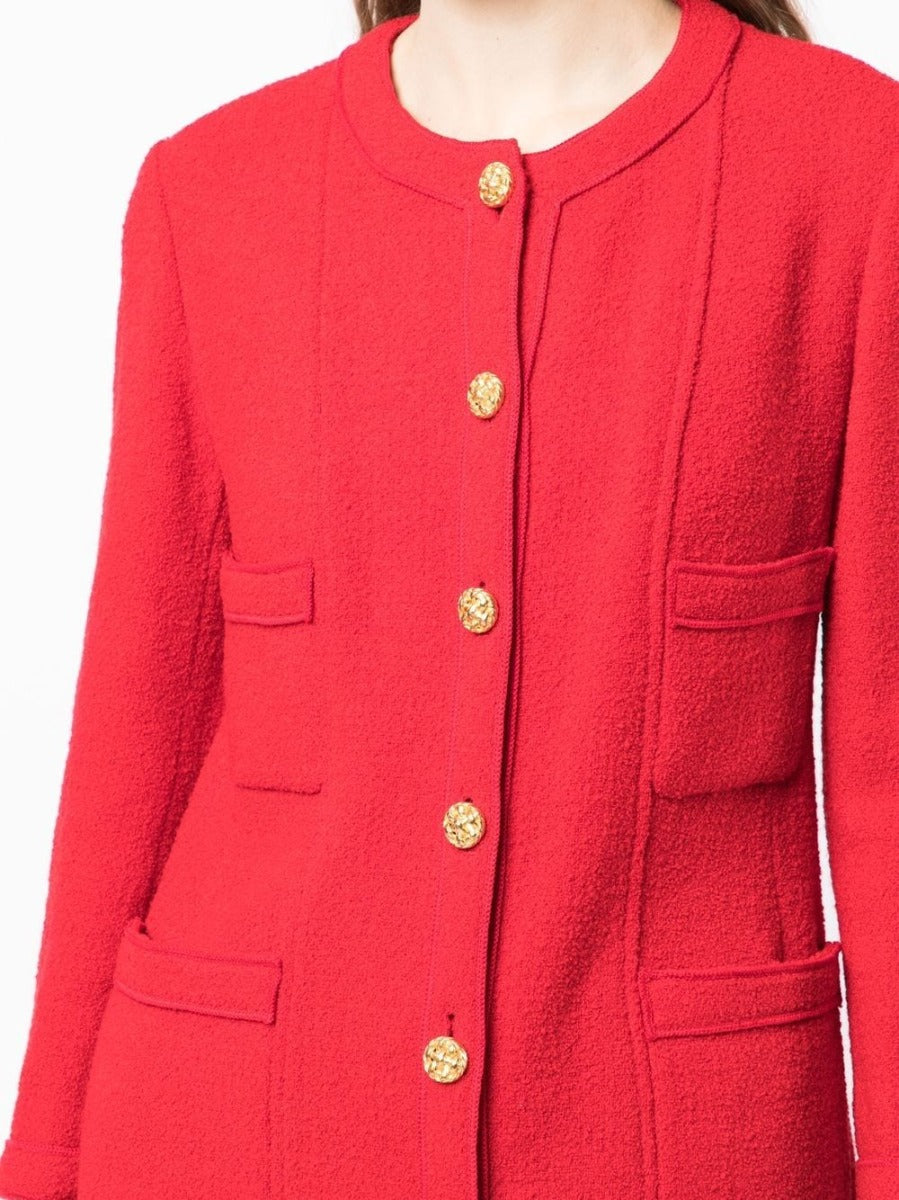 Red Round-Neck Jacket