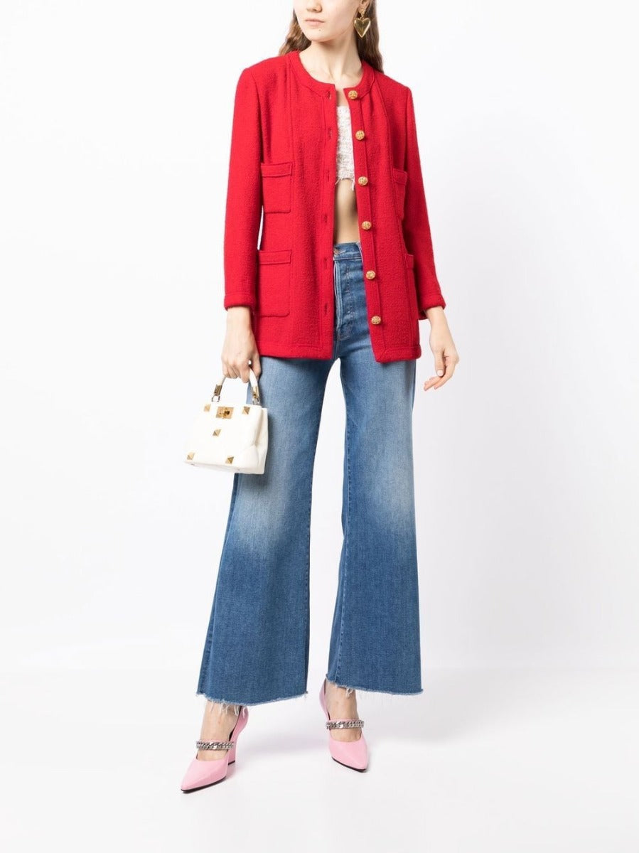 Red Round-Neck Jacket