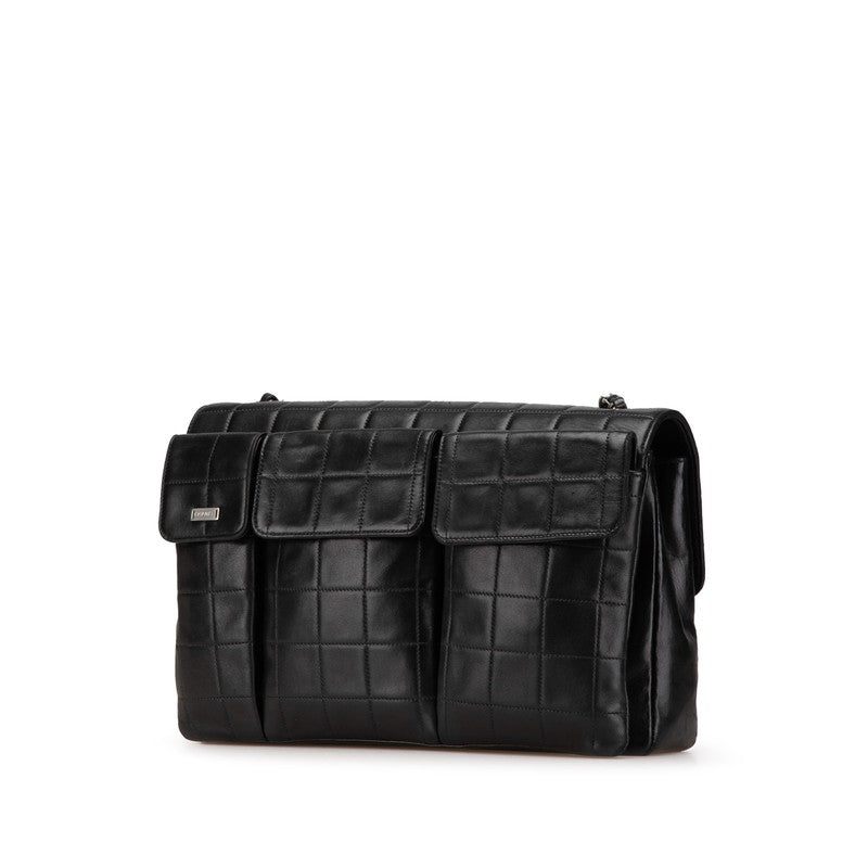 Chanel 2.55 Choco Bar Lambskin Shoulder Bag
