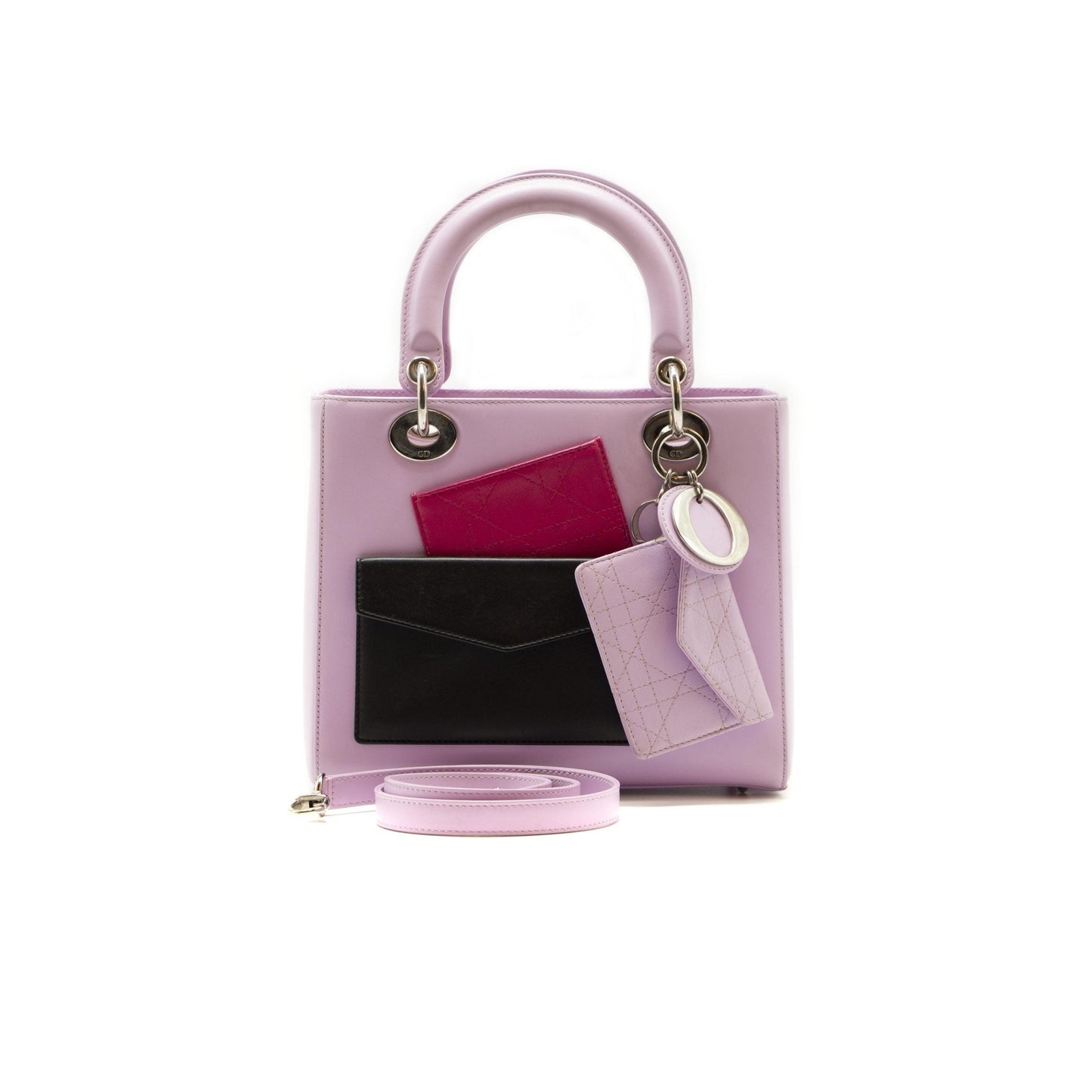 Dior Lady Le Patch Pocket Lavender Leather Medium Tote