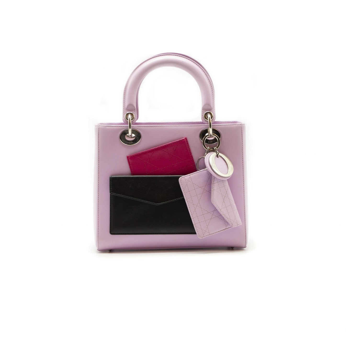 Dior Lady Le Patch Pocket Lavender Leather Medium Tote