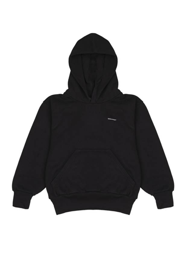 Luxury Balenciaga  Kids Logo Hoodie Black