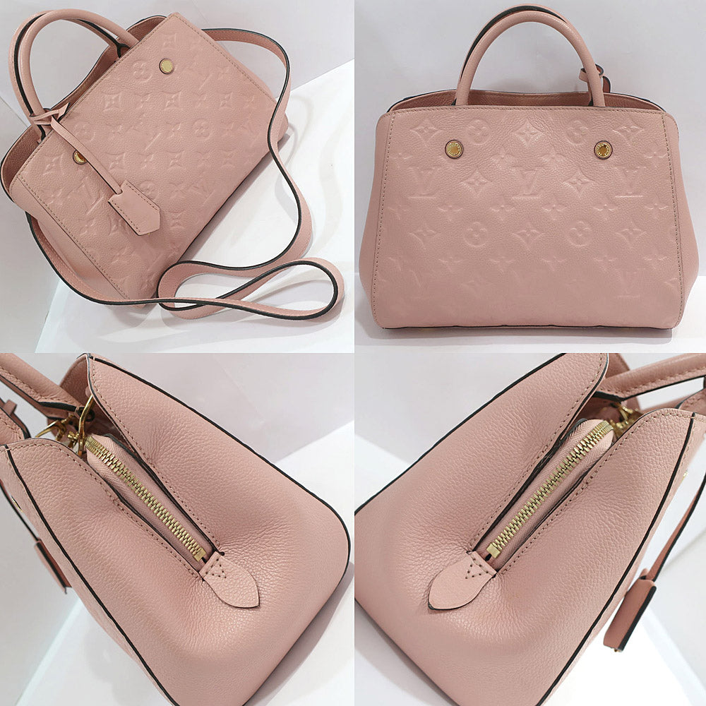 Louis Vuitton Montaigne BB Monogram Emplant M44123 Rose Puddle Pink G   Women 2WAY Shoulder  Preservation Bag