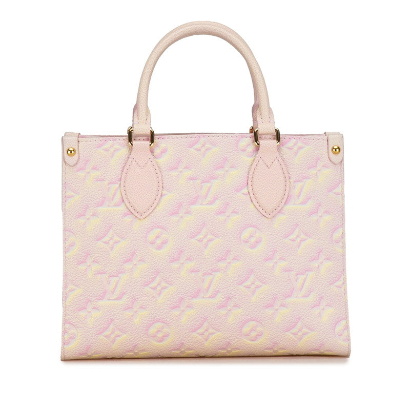 Louis Vuitton Monogram Implant On The Gor PM Handbag Shoulder Bag 2WAY M46168 Light Pink Yellow Leather  Louis Vuitton