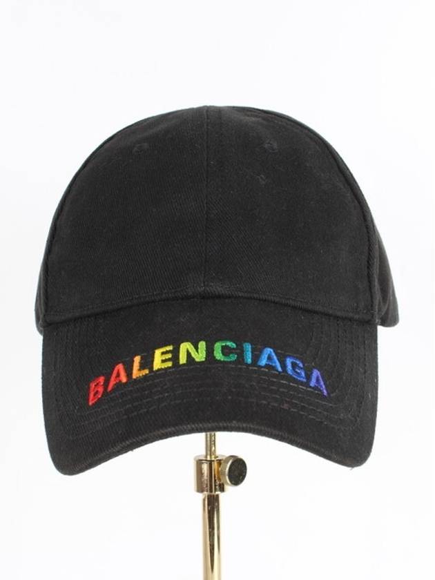 Luxury Balenciaga  Rainbow embroidered logo ball cap