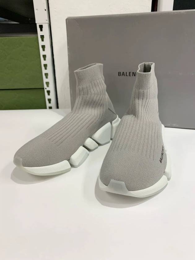 Luxury Balenciaga  Speedrunner high top sneakers gray