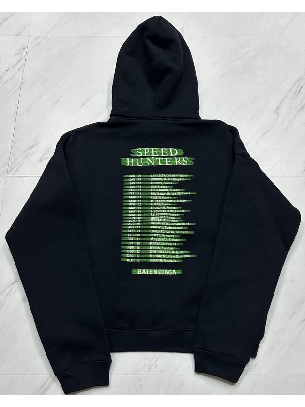 Luxury Balenciaga  Cotton Speedhunter Print Hoodie