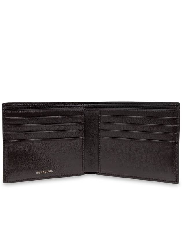 Luxury Balenciaga  Luxury Balenciaga  Leather Wallet With Logo, Men's, Brown