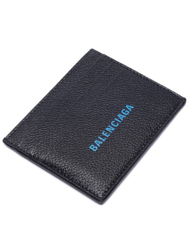 Luxury Balenciaga  Logo Print Leather Card Wallet