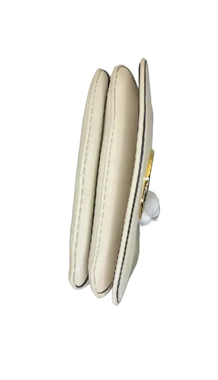GUCCI Roxy Calfskin Web Mini Blondie Shoulder Bag White A- A-