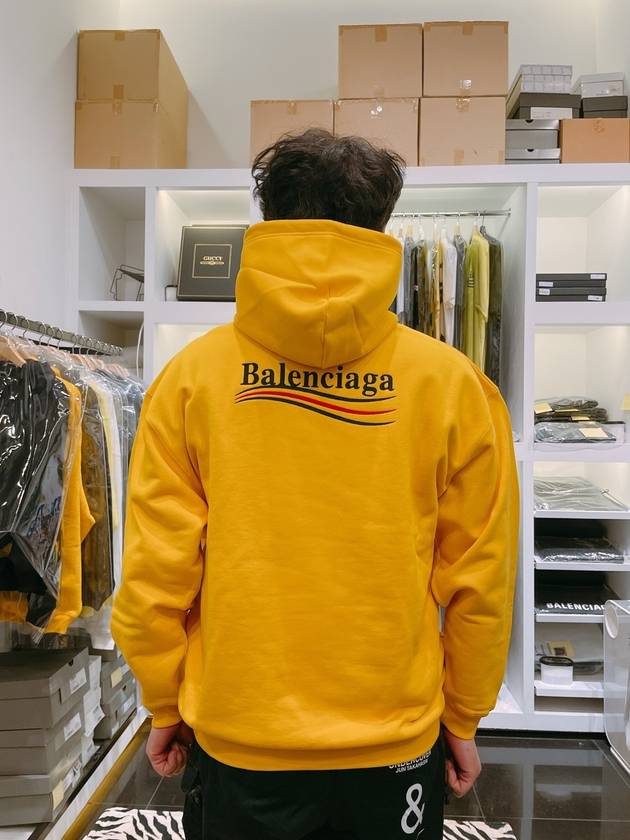 Luxury Balenciaga  Wave Logo Hoodie Yellow