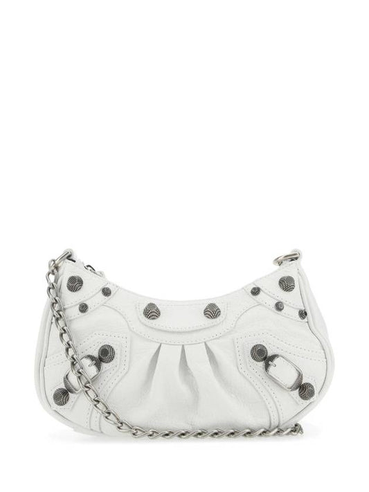 Luxury Balenciaga  Le Cagole Chain Mini Shoulder Bag White