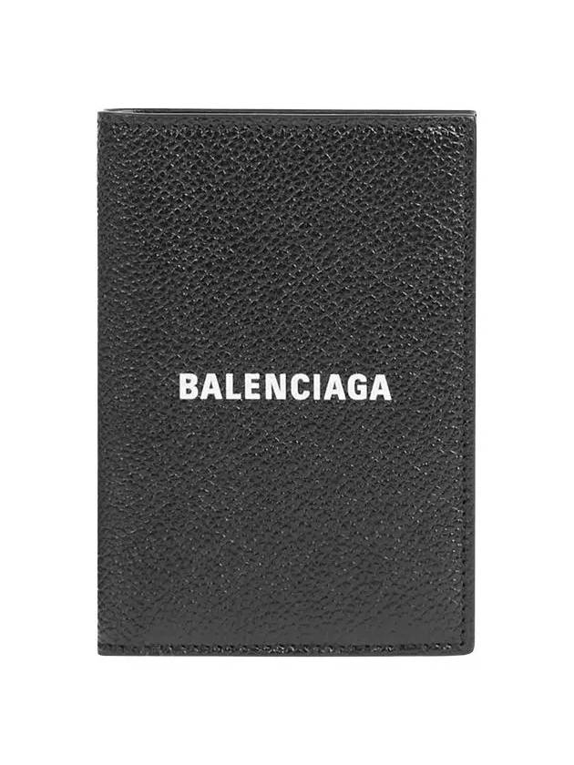 Luxury Balenciaga  Cash Vertical Half Wallet Black