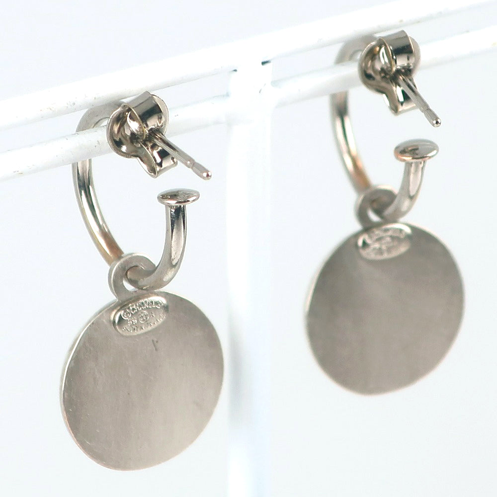 Chanel Chanel Coco Earrings Hope Metal  1999 Silver 99A  5.0g COCO Mark