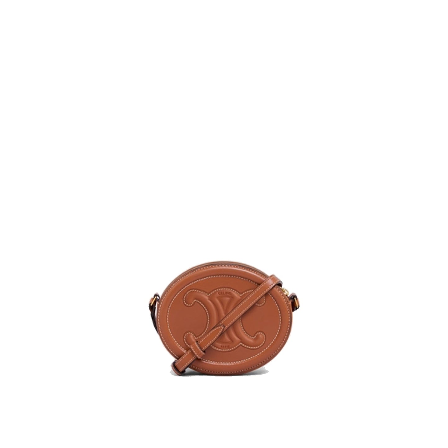Oval Triomphe Leather Crossbody