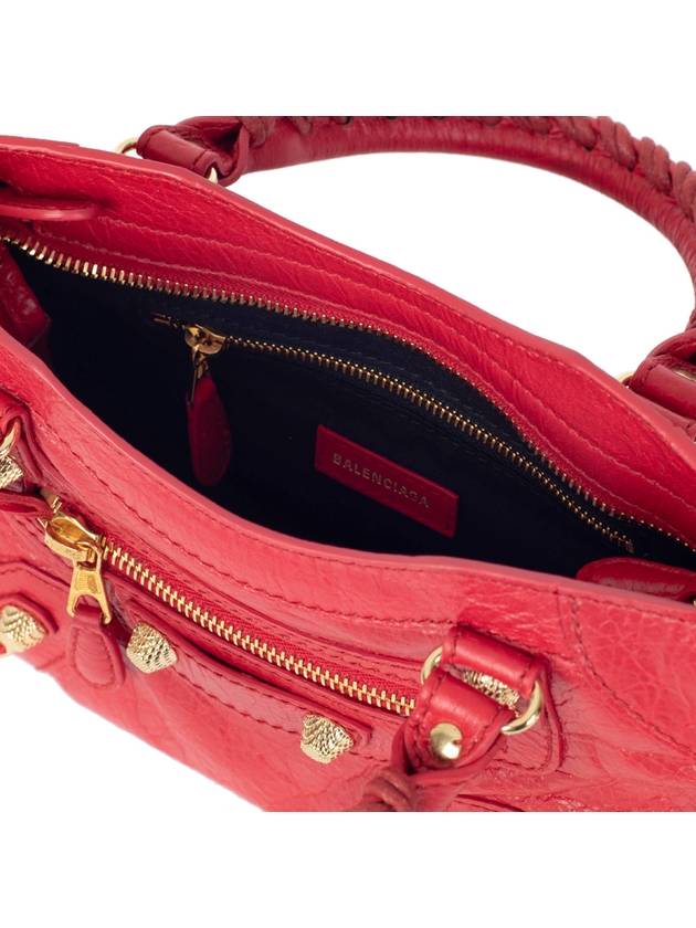Luxury Balenciaga  Giant City Mini Leather Tote Bag Red