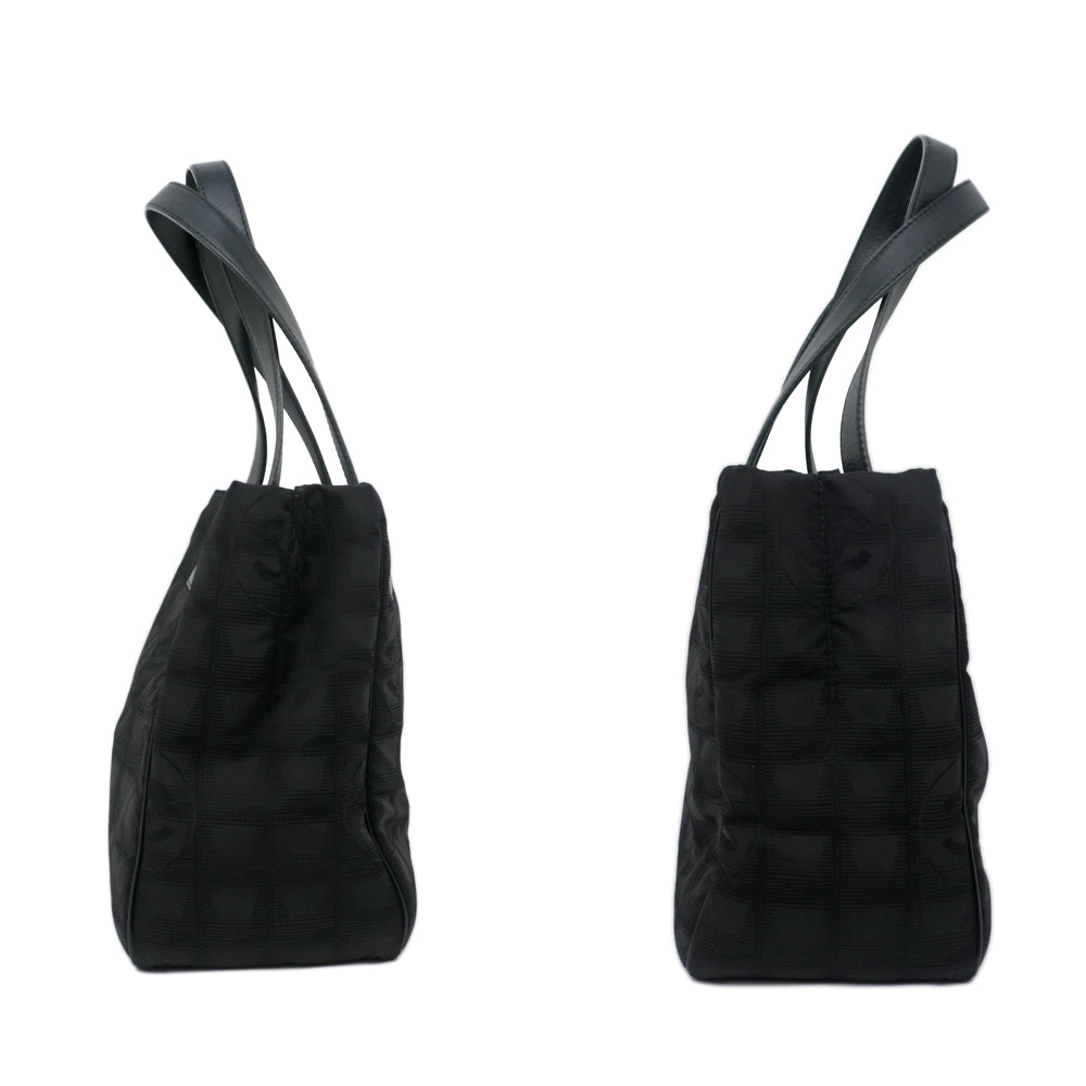 CHANEL CHANEL NEW LABEL TORTOT PM G  Black Black A20457 Handbag Nylon  Women