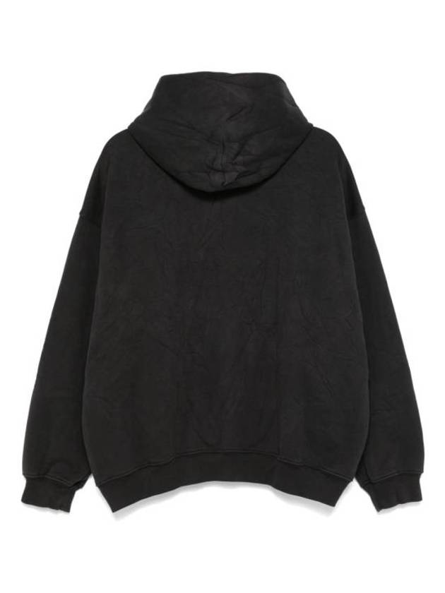 Luxury Balenciaga  Logo Hoodie Washed Black
