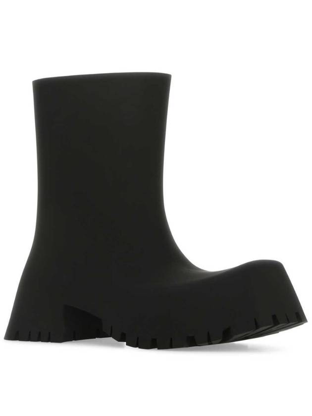 Luxury Balenciaga  Rubber Trooper Ankle Boots Black