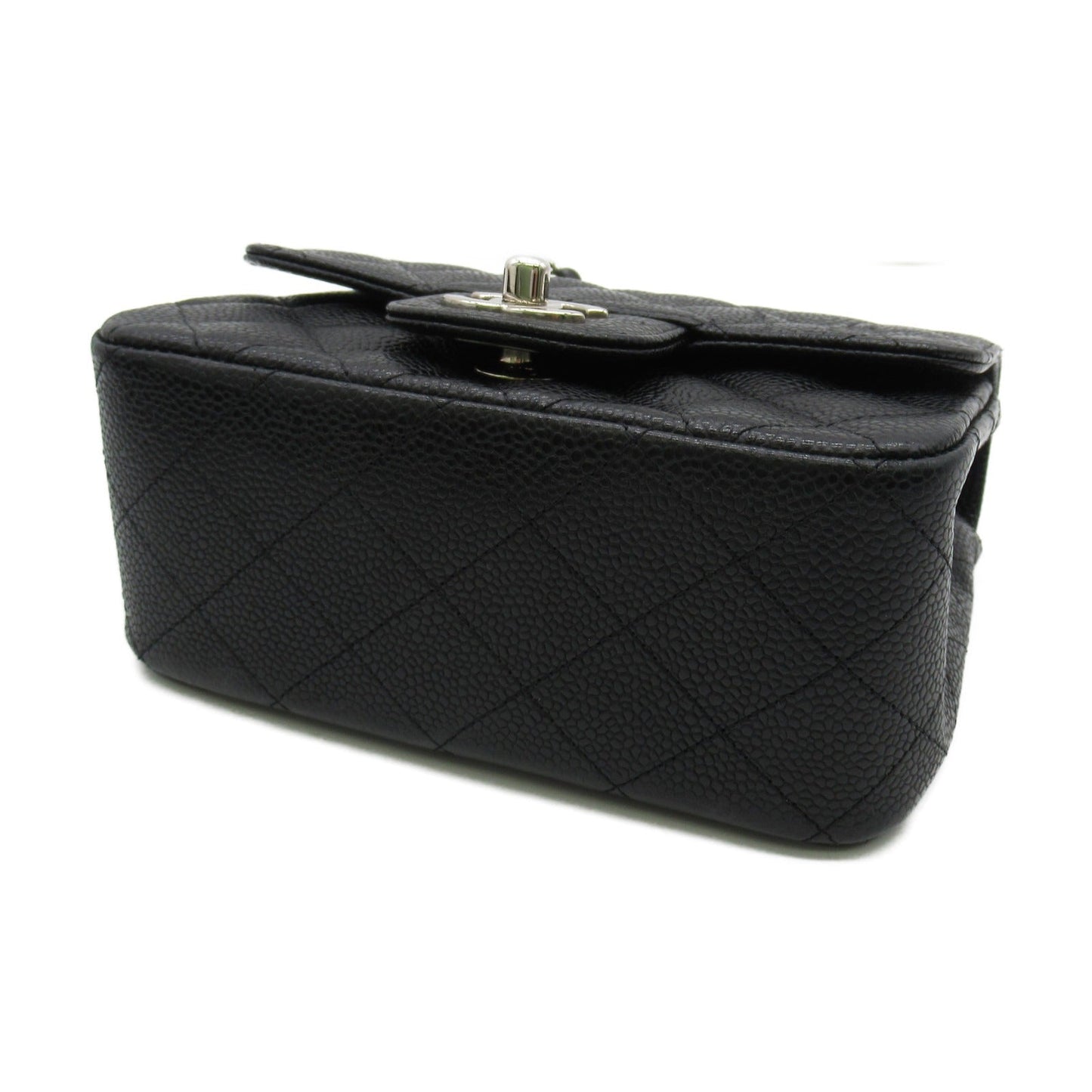 Chanel Mini Chain Shoulder Bag Caviar S  Black A35200