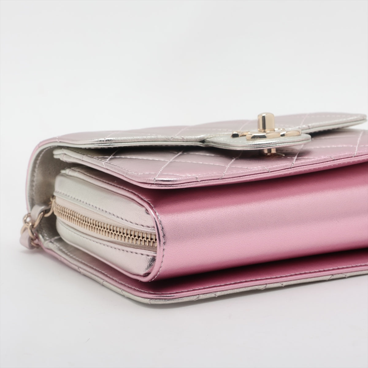 Chanel Lambskin  Chain Shoulder Bag  Pink G  AS3002